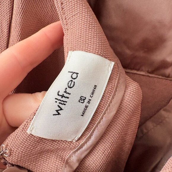 Aritzia Wilfred Ecoulement Jumpsuit Tie Back Nutmeg Brown Size 00 - Picture 9 of 11